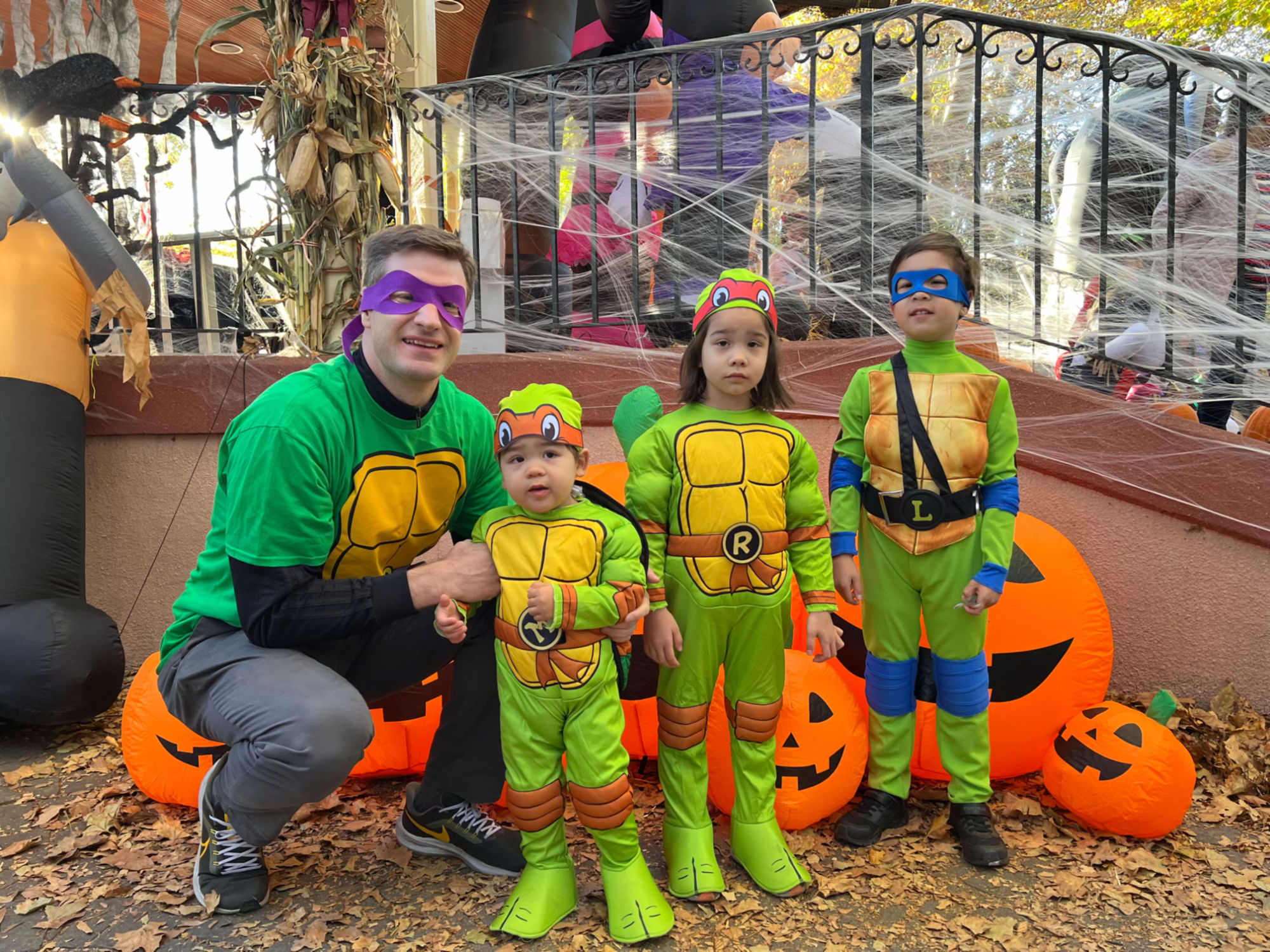 When you’re outnumbered by your own kids, your only move is to become their teammate. Cowabunga.