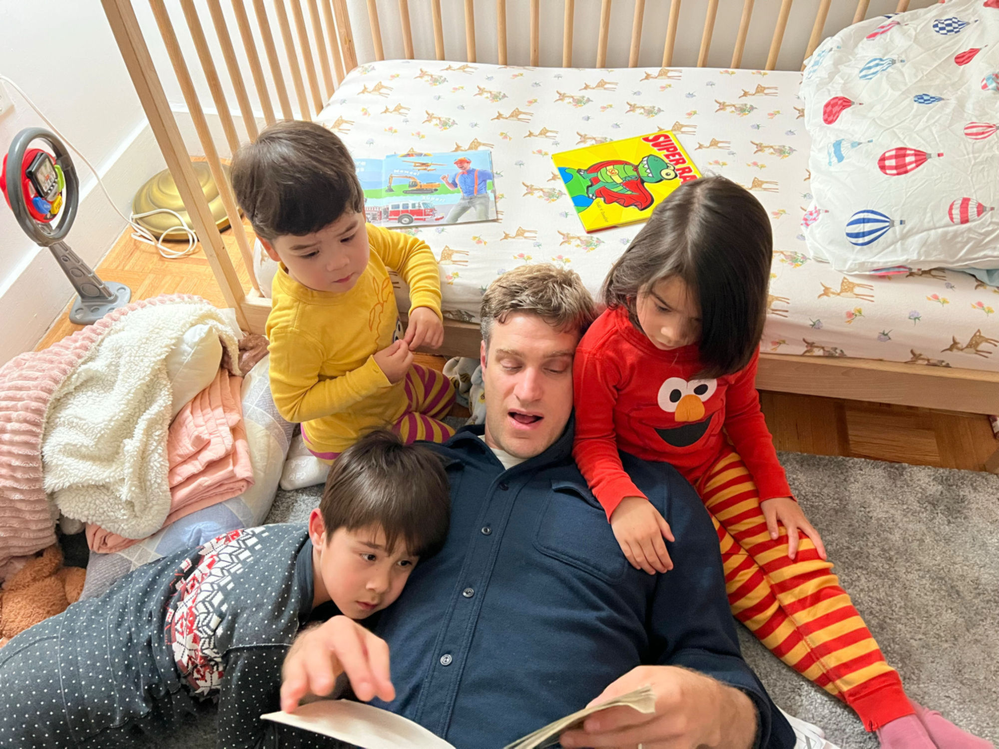 Pest control by day, professional story reader by night. They never let me skip pages.