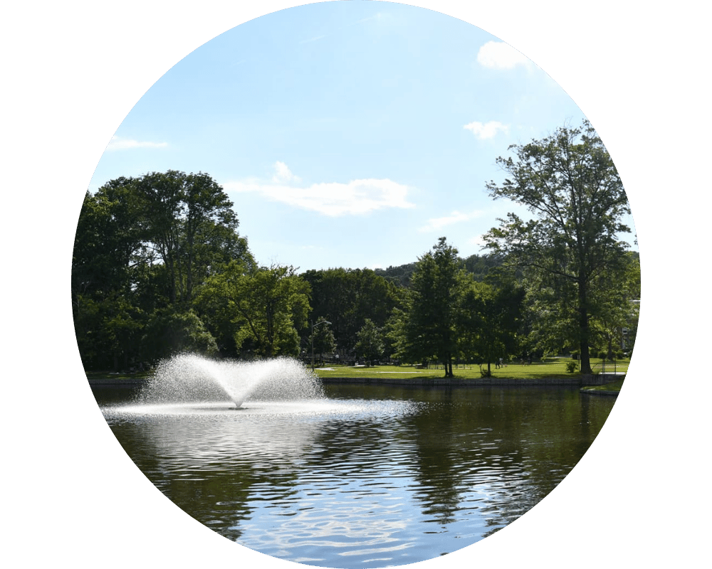 Montclair Circle park with water fountain in Montclair